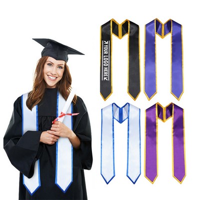 Graduation Stole Sash with Trim